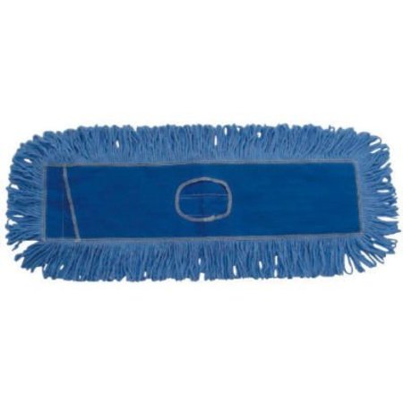 United Stationers Supply 36" x 5" Looped-End Cotton/Synthetic Blend Dust Mop Head, Blue - BWK1136 BWK1136